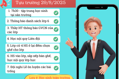 Kế hoạch tựu trường ngày 29/8/2025 của trường THCS Nguyễn Văn Trỗi