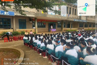 Hình ảnh tuyên truyền tham gia  giao thông An toàn của Đội CSGT công an tỉnh Đắk Lắk